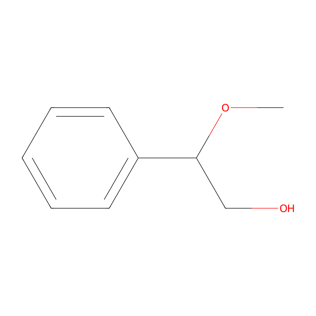(R)-(-)-2-Methoxy-2-phenylethanol molecular structure, CAS 17628-72-7