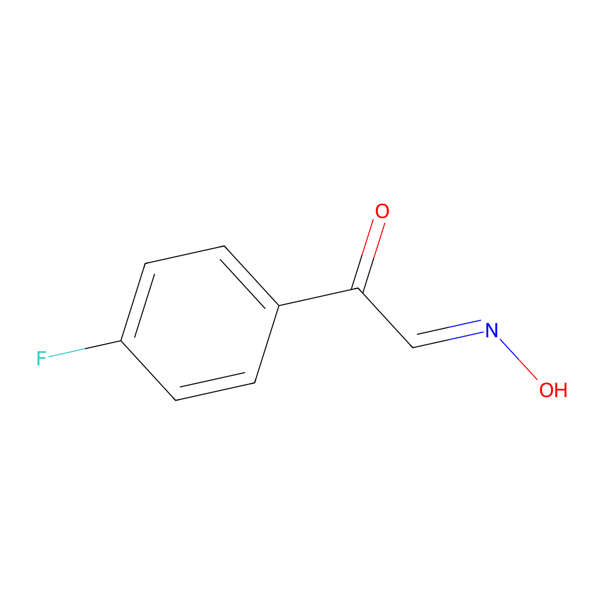 4-Fluoro-I+/--oxobenzeneacetaldehyde 1-oxime molecular structure, CAS 17628-74-9