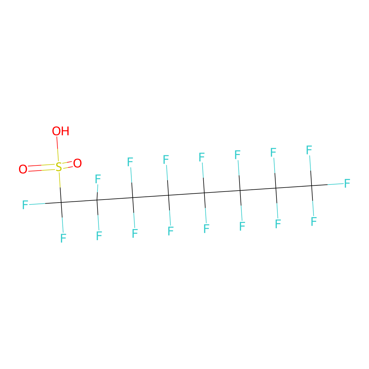 Perfluorooctanesulfonic acid molecular structure, CAS 1763-23-1