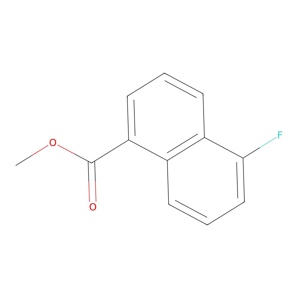 Methyl 5-fluoro-1-naphthalenecarboxylate molecular structure, CAS 1763-26-4