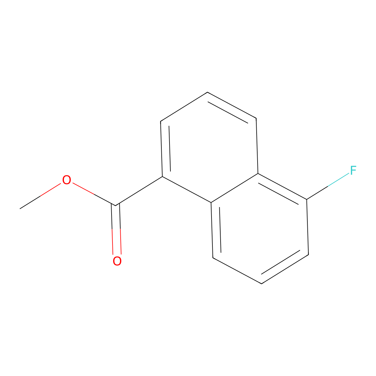 Methyl 5-fluoro-1-naphthalenecarboxylate molecular structure, CAS 1763-26-4