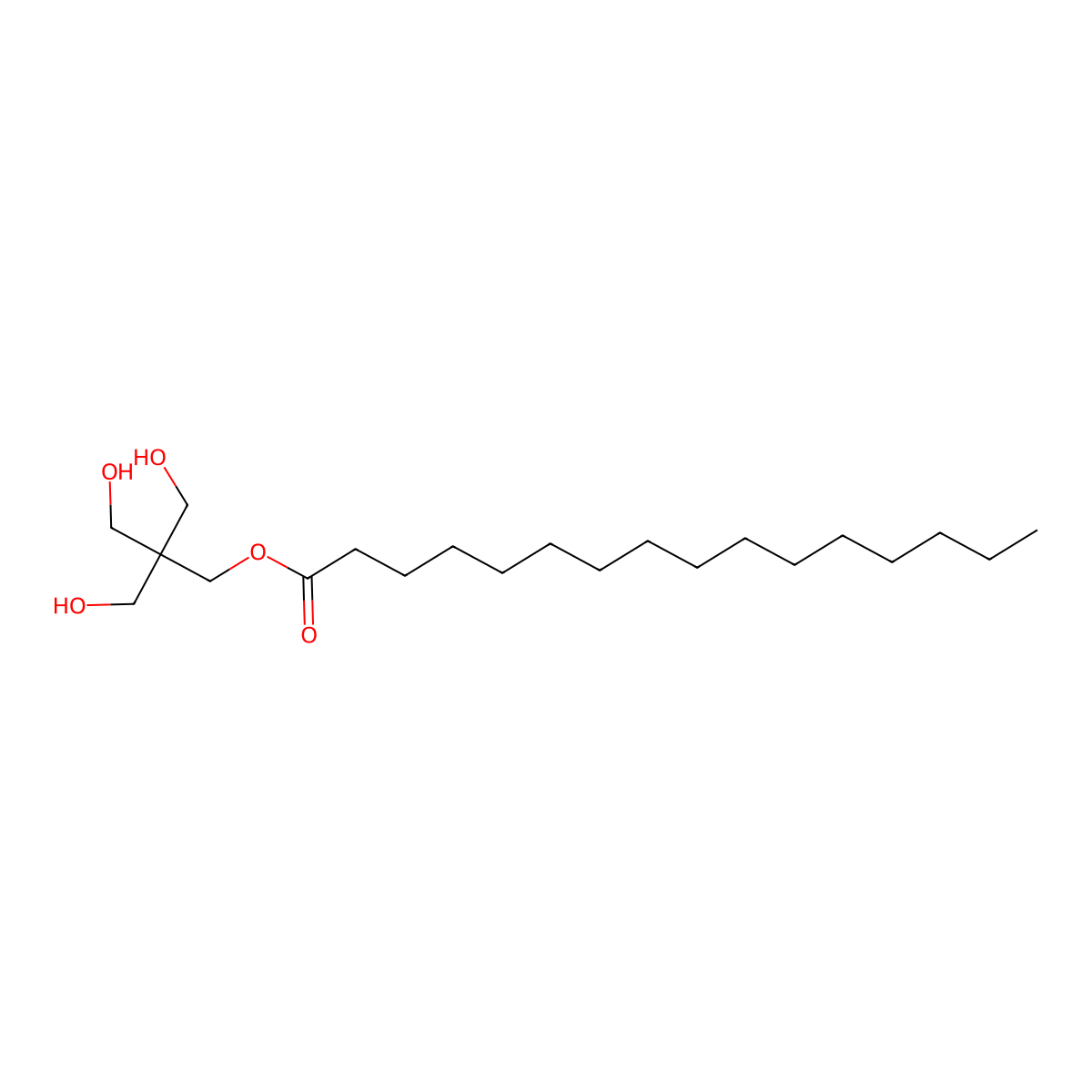 Hexadecanoic acid, 3-hydroxy-2,2-bis(hydroxymethyl)propyl ester molecular structure, CAS 17630-08-9