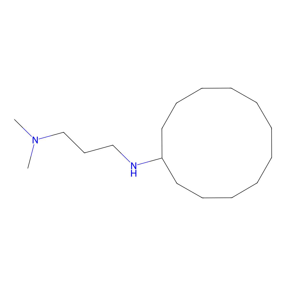 N-cyclododecyl-N',N'-dimethylpropane-1,3-diamine molecular structure, CAS 17630-26-1