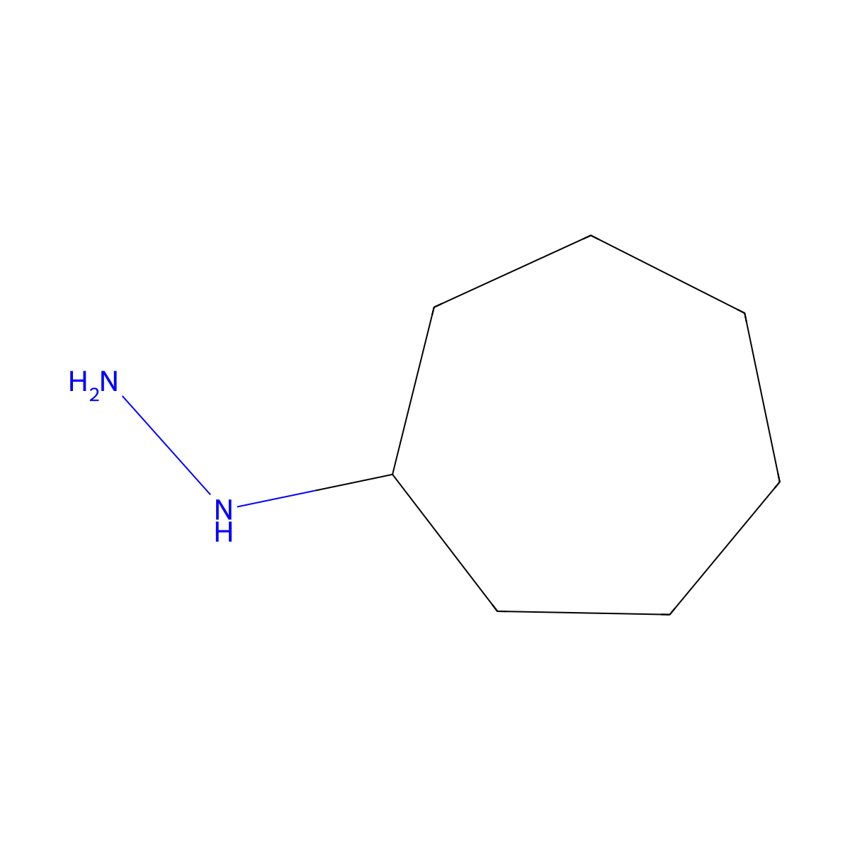 Cycloheptylhydrazine molecular structure, CAS 17630-34-1