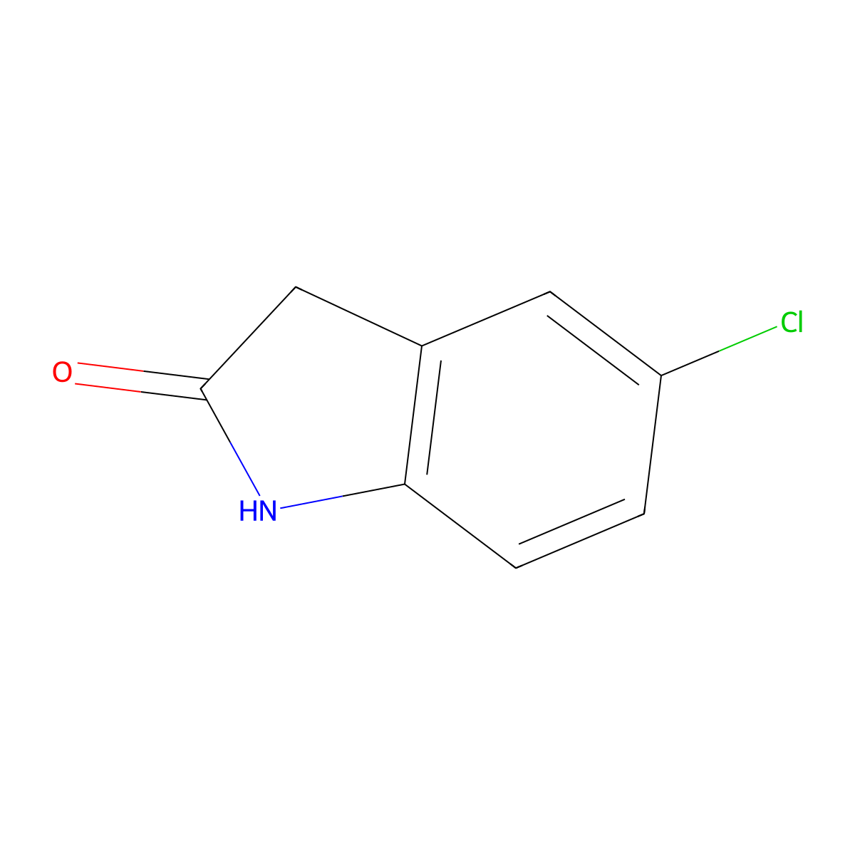 5-Chlorooxindole molecular structure, CAS 17630-75-0