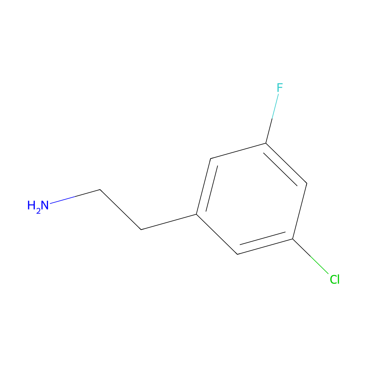 2-(3-Chloro-5-fluorophenyl)ethanamine molecular structure, CAS 176311-49-2