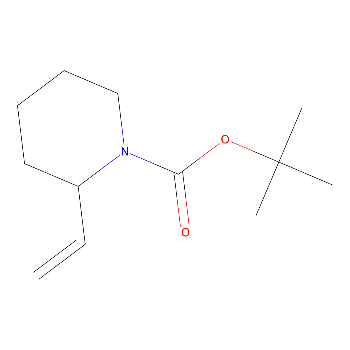 tert-butyl 2-Vinylpiperidine-1-carboxylate molecular structure, CAS 176324-61-1