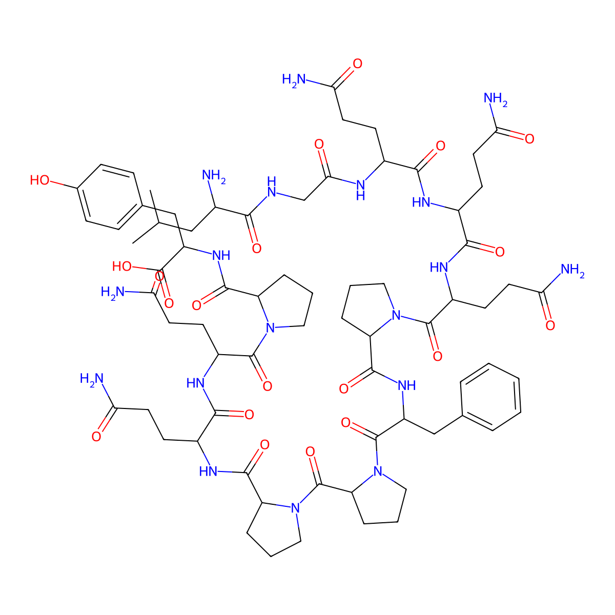 Gliadin p31-43 molecular structure, CAS 176326-01-5