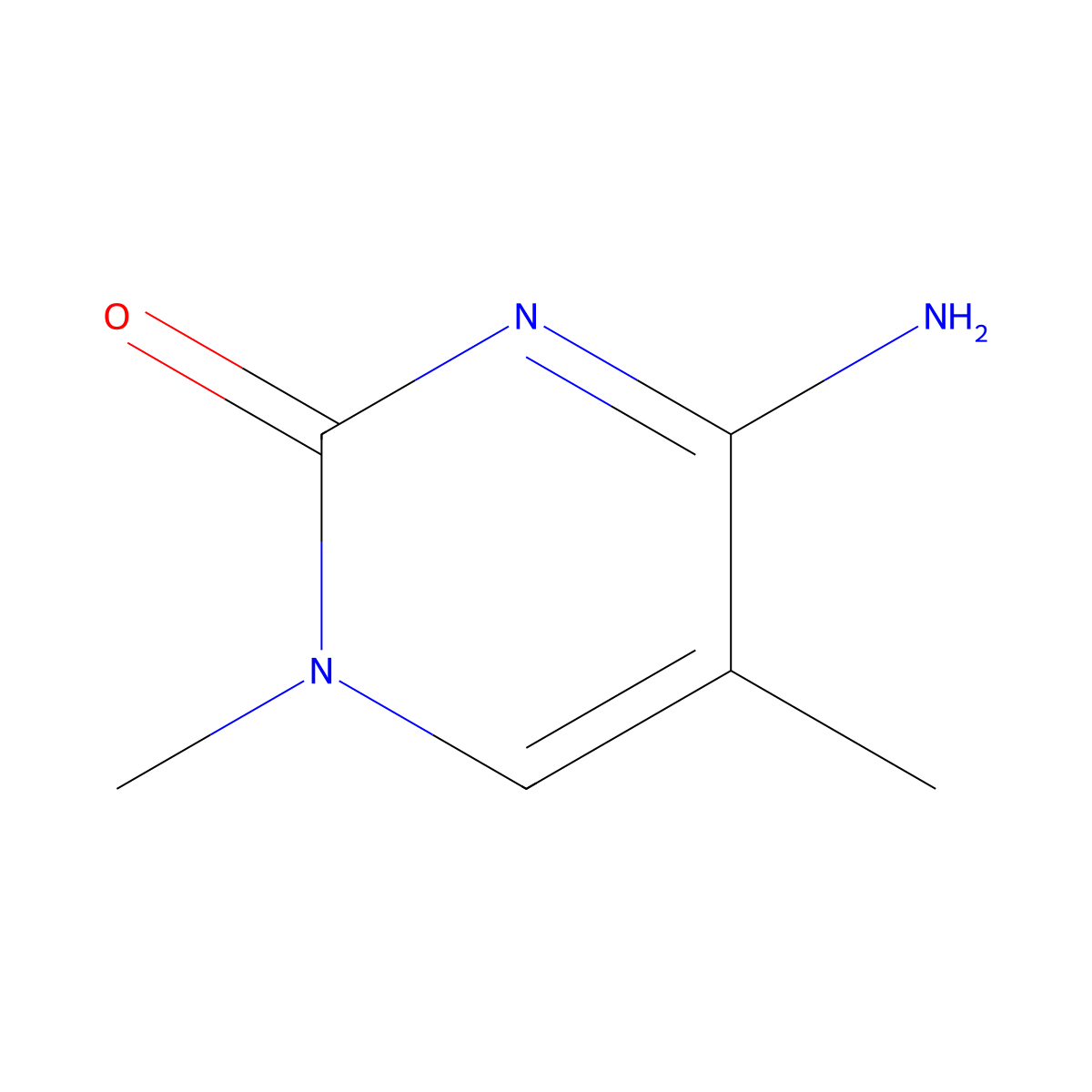 2(1H)-Pyrimidinone, 4-amino-1,5-dimethyl- molecular structure, CAS 17634-60-5