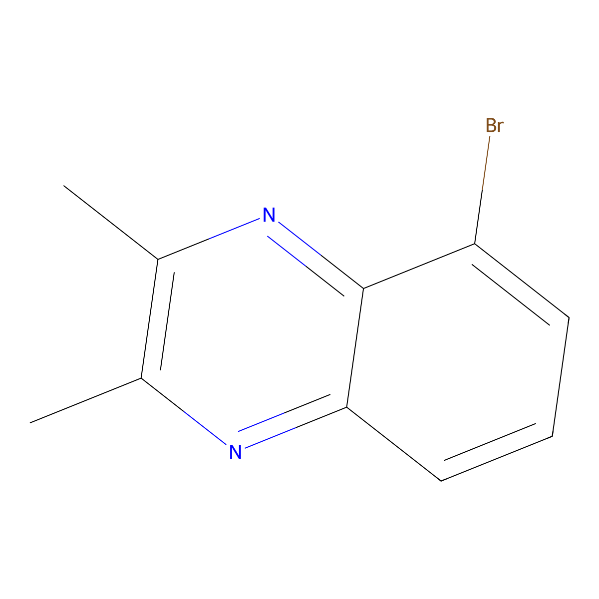 5-Bromo-2,3-dimethylquinoxaline molecular structure, CAS 17635-22-2