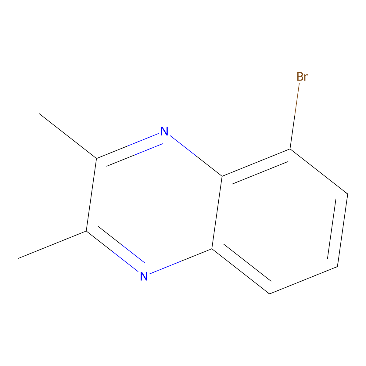 5-Bromo-2,3-dimethylquinoxaline molecular structure, CAS 17635-22-2