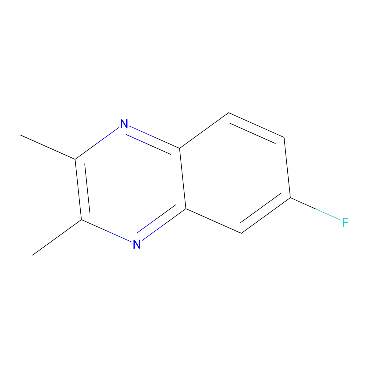 6-Fluoro-2,3-dimethylquinoxaline molecular structure, CAS 17635-24-4