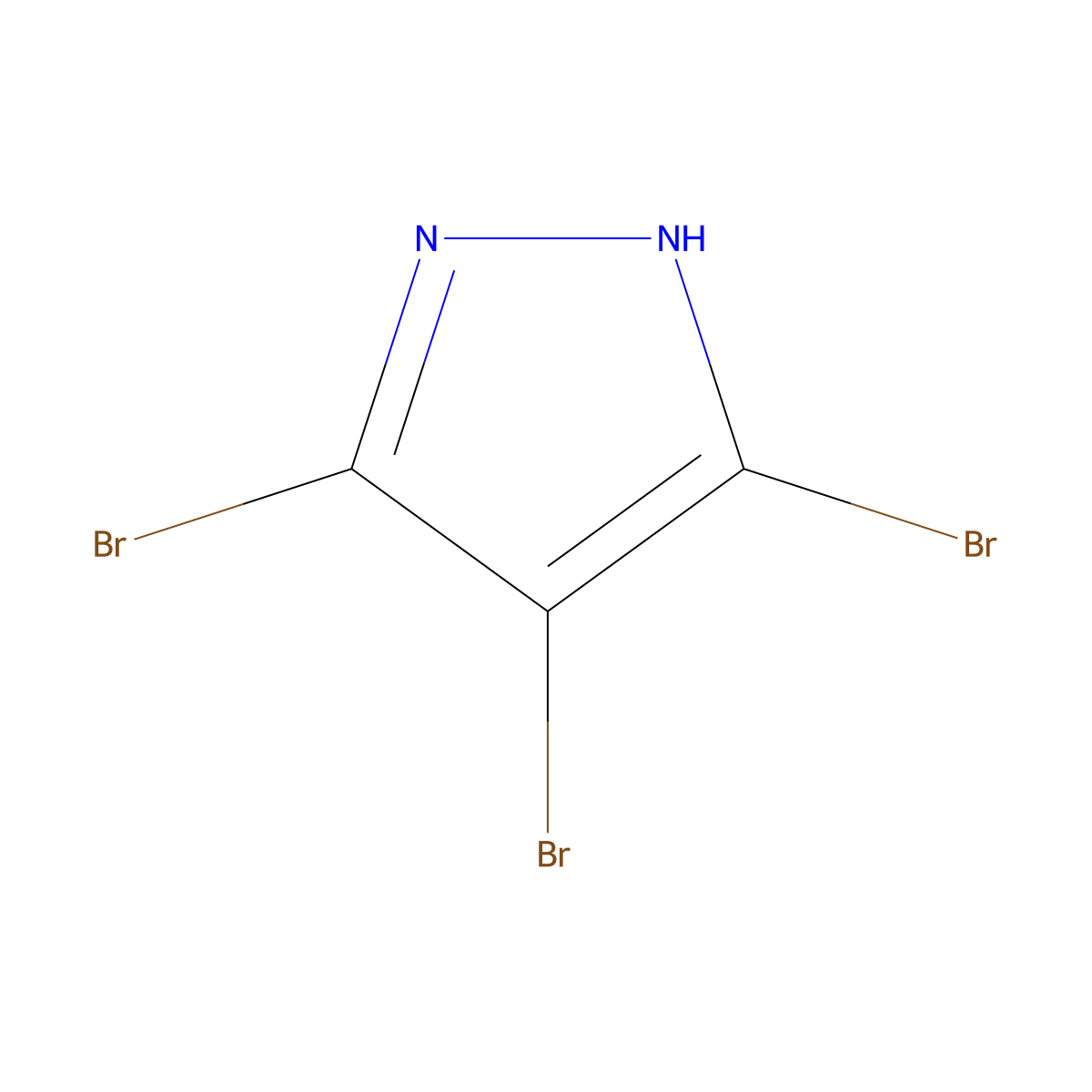 3,4,5-tribromo-1H-pyrazole molecular structure, CAS 17635-44-8