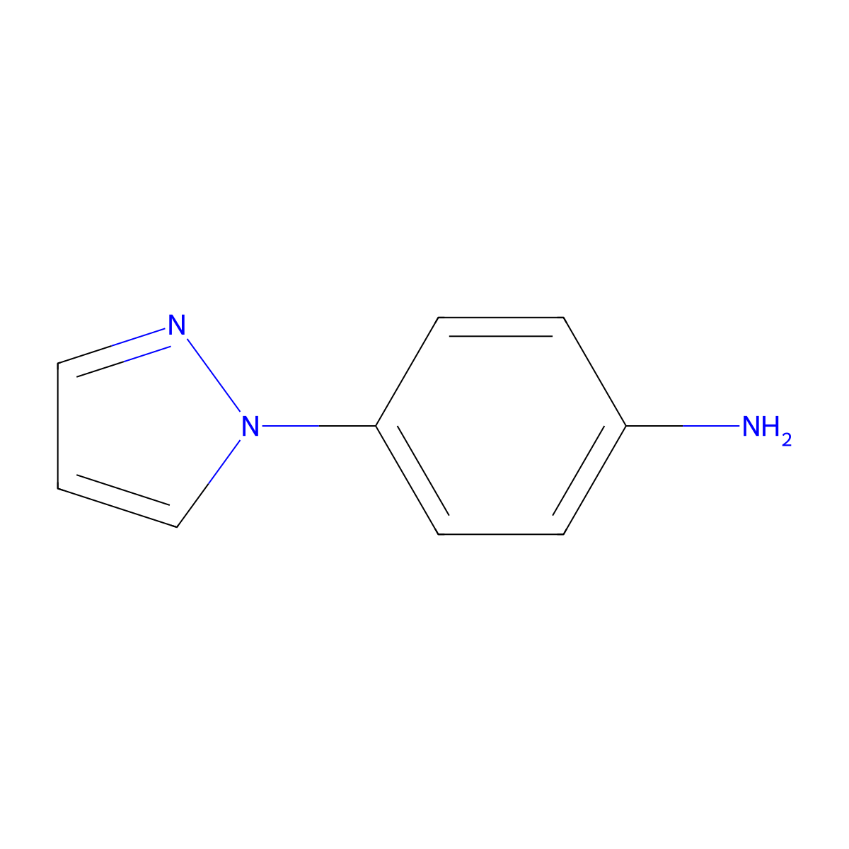 4-(1H-Pyrazol-1-yl)aniline molecular structure, CAS 17635-45-9