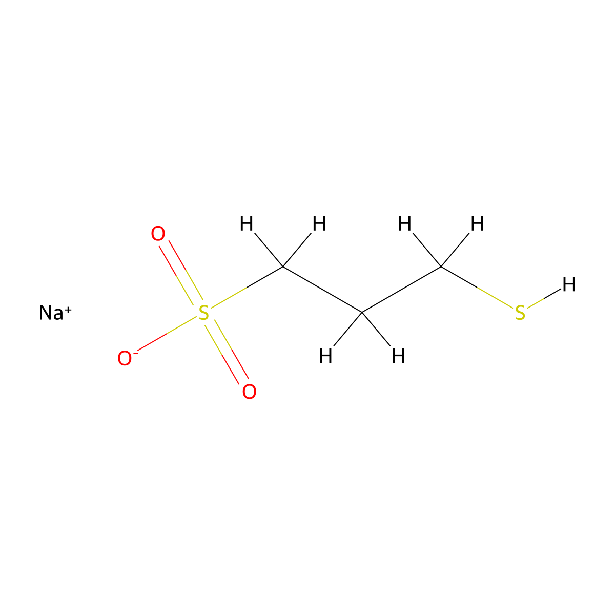 sodium 3-sulfanylpropane-1-sulfonate molecular structure, CAS 17636-10-1