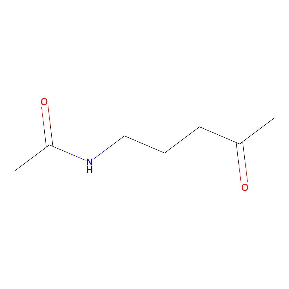 N-(4-oxopentyl)acetamide molecular structure, CAS 17636-95-2