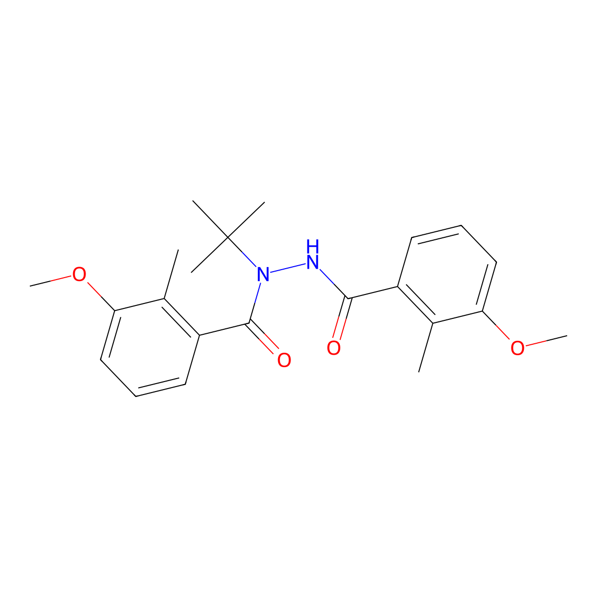 N-(tert-butyl)-3-methoxy-n'-(3-methoxy-2-methylbenzoyl)-2-methylbenzohydrazide molecular structure, CAS 176365-28-9