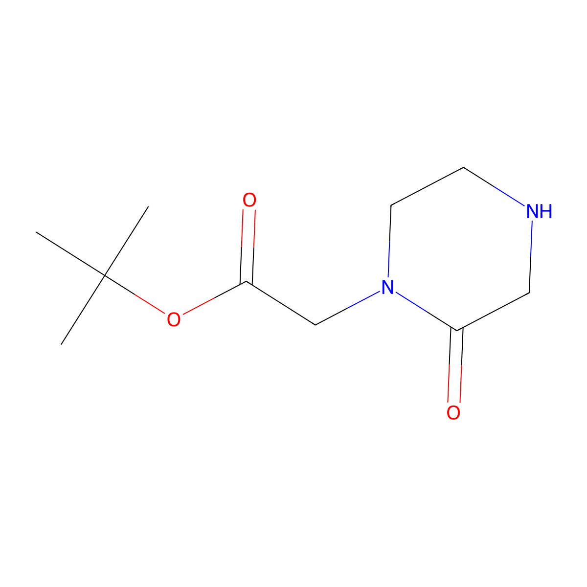 Tert-butyl 2-(2-oxopiperazin-1-yl)acetate molecular structure, CAS 176371-67-8