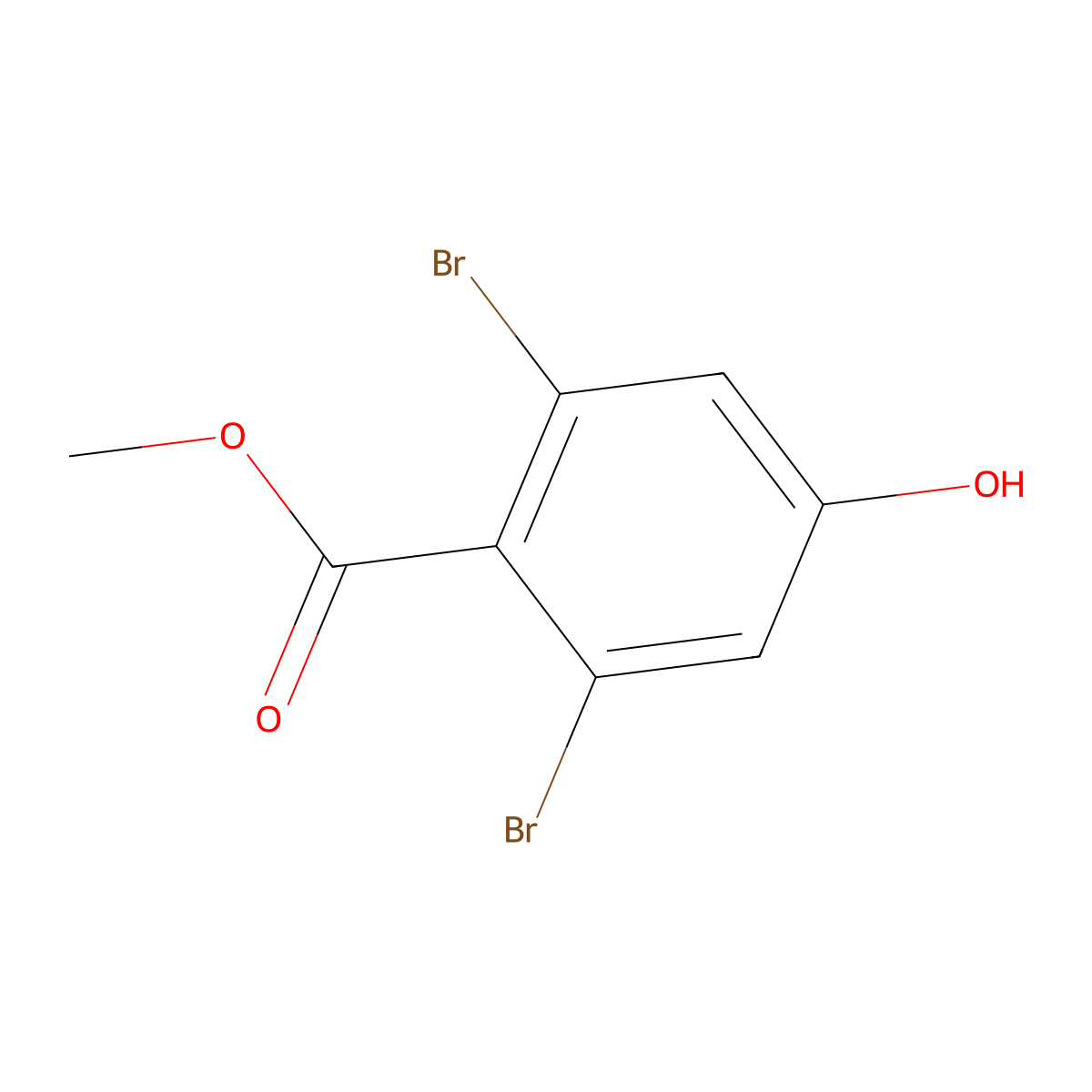 Methyl 2,6-dibromo-4-hydroxybenzoate molecular structure, CAS 176372-55-7