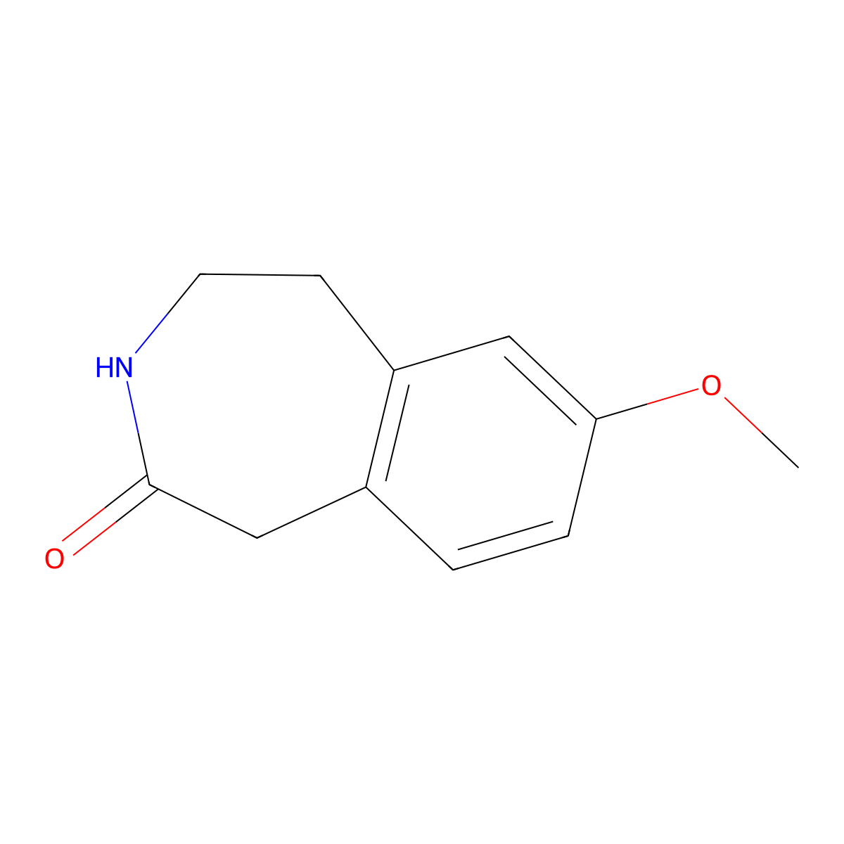 7-Methoxy-4,5-dihydro-1H-benzo[D]azepin-2(3H)-one molecular structure, CAS 17639-45-1