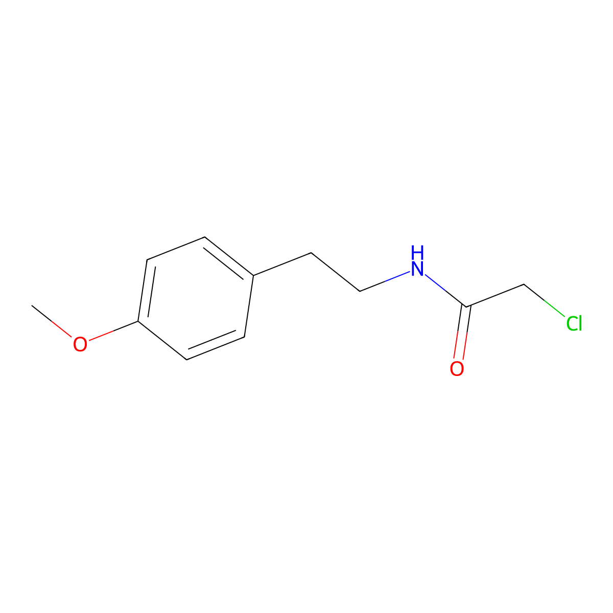 2-chloro-N-[2-(4-methoxyphenyl)ethyl]acetamide molecular structure, CAS 17639-50-8