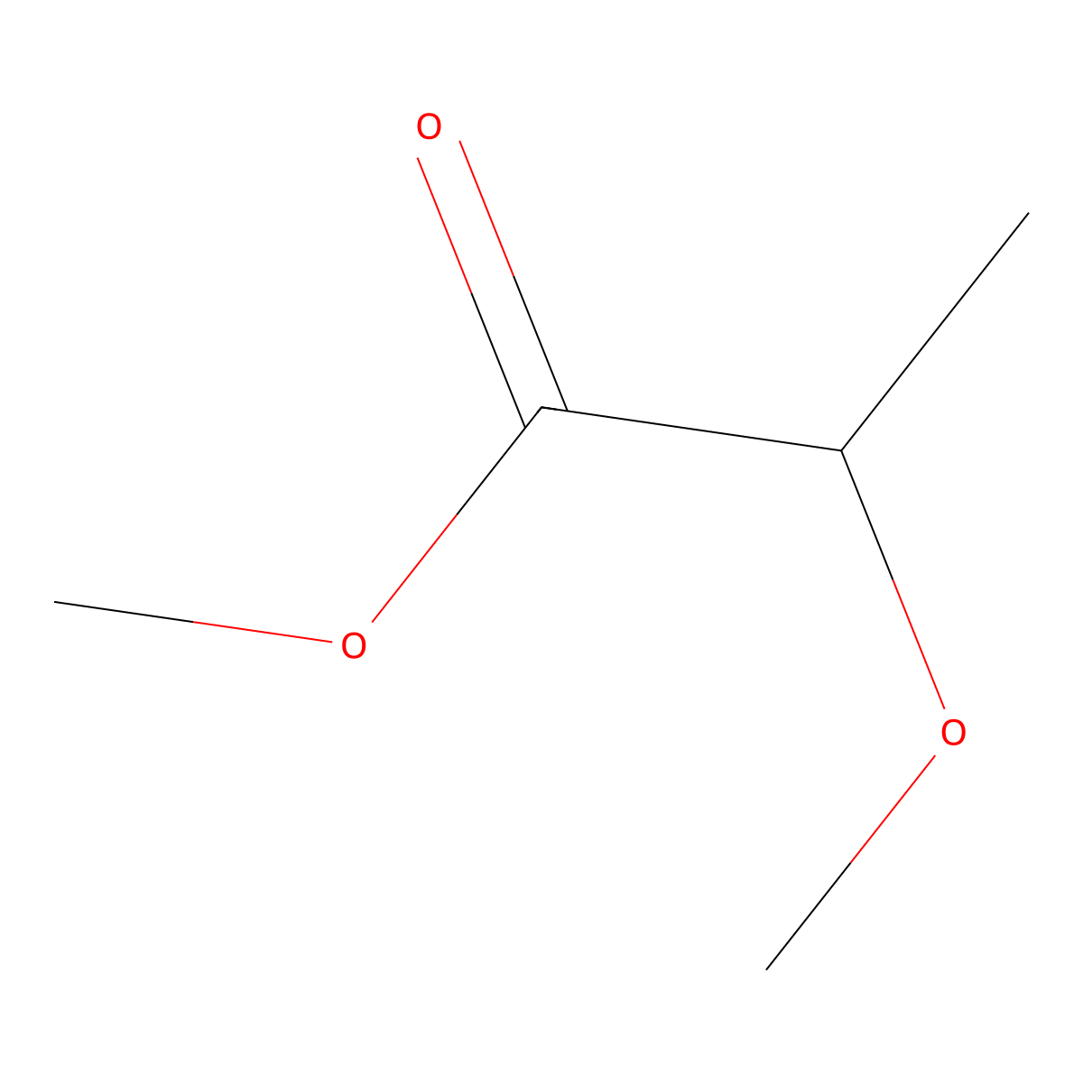Propanoic acid, 2-methoxy-, methyl ester molecular structure, CAS 17639-76-8