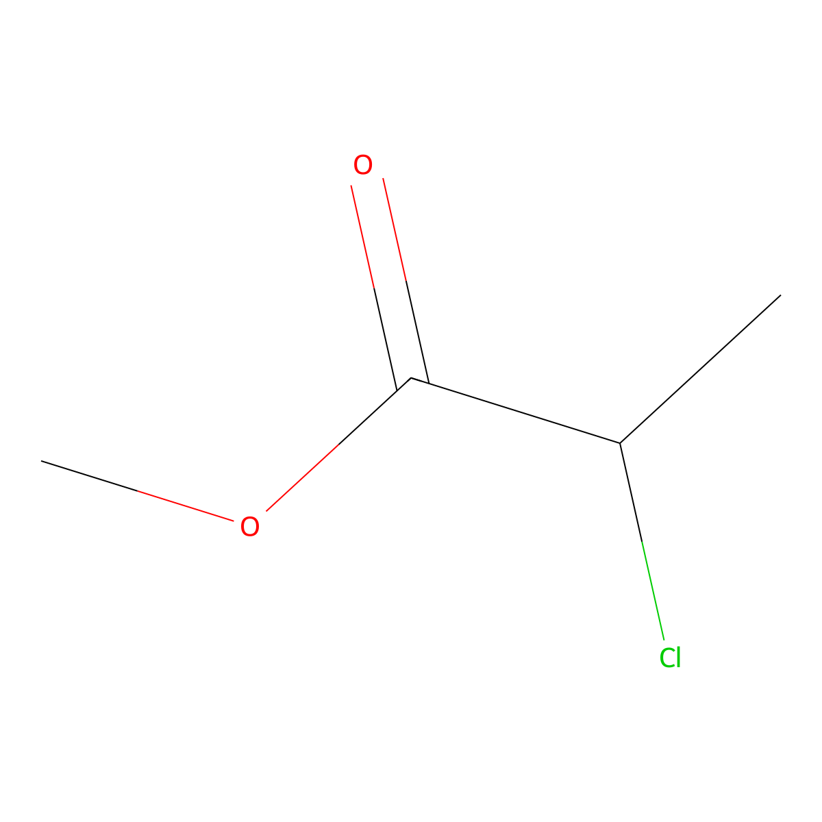 Methyl 2-chloropropionate molecular structure, CAS 17639-93-9