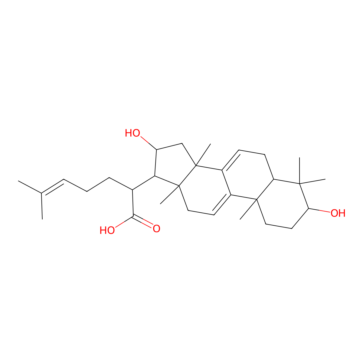 16alpha-Hydroxydehydrotrametenolic acid molecular structure, CAS 176390-66-2