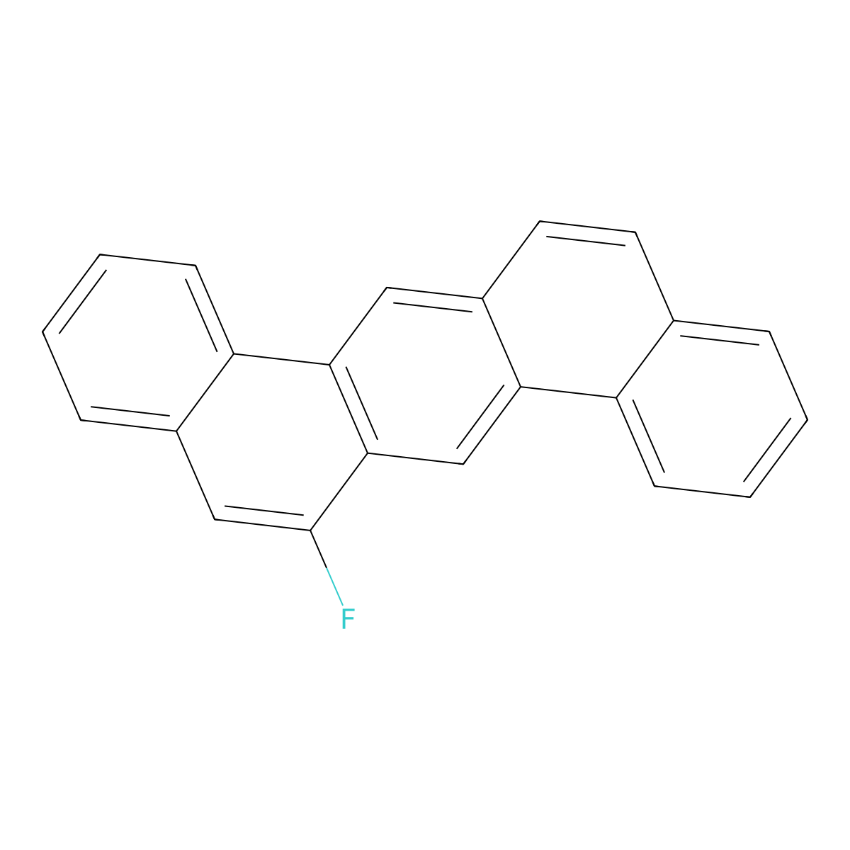 DIBENZ(a,h)ANTHRACENE, 6-FLUORO- molecular structure, CAS 1764-39-2