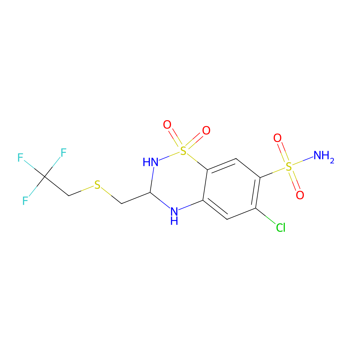 Epithiazide molecular structure, CAS 1764-85-8