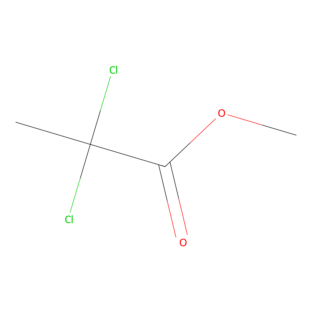 Propanoic acid, 2,2-dichloro-, methyl ester molecular structure, CAS 17640-02-7