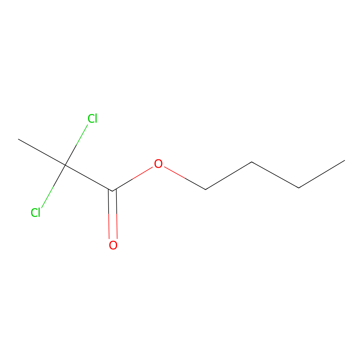 Propanoic acid, 2,2-dichloro-, butyl ester molecular structure, CAS 17640-07-2
