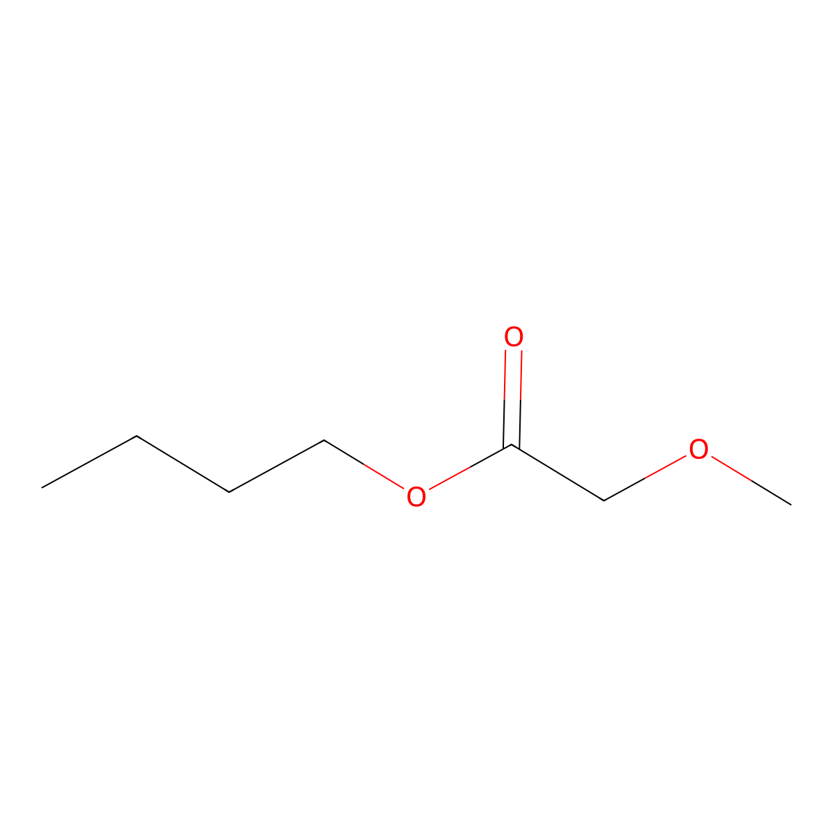 Butyl 2-methoxyacetate molecular structure, CAS 17640-22-1