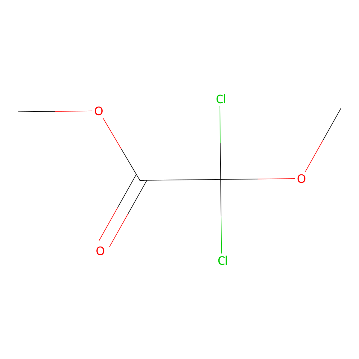 Methyl 2,2-dichloro-2-methoxyacetate molecular structure, CAS 17640-25-4
