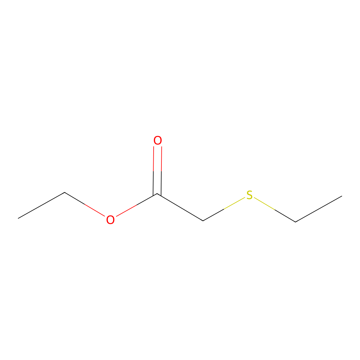Ethyl 2-(ethylthio)acetate molecular structure, CAS 17640-29-8