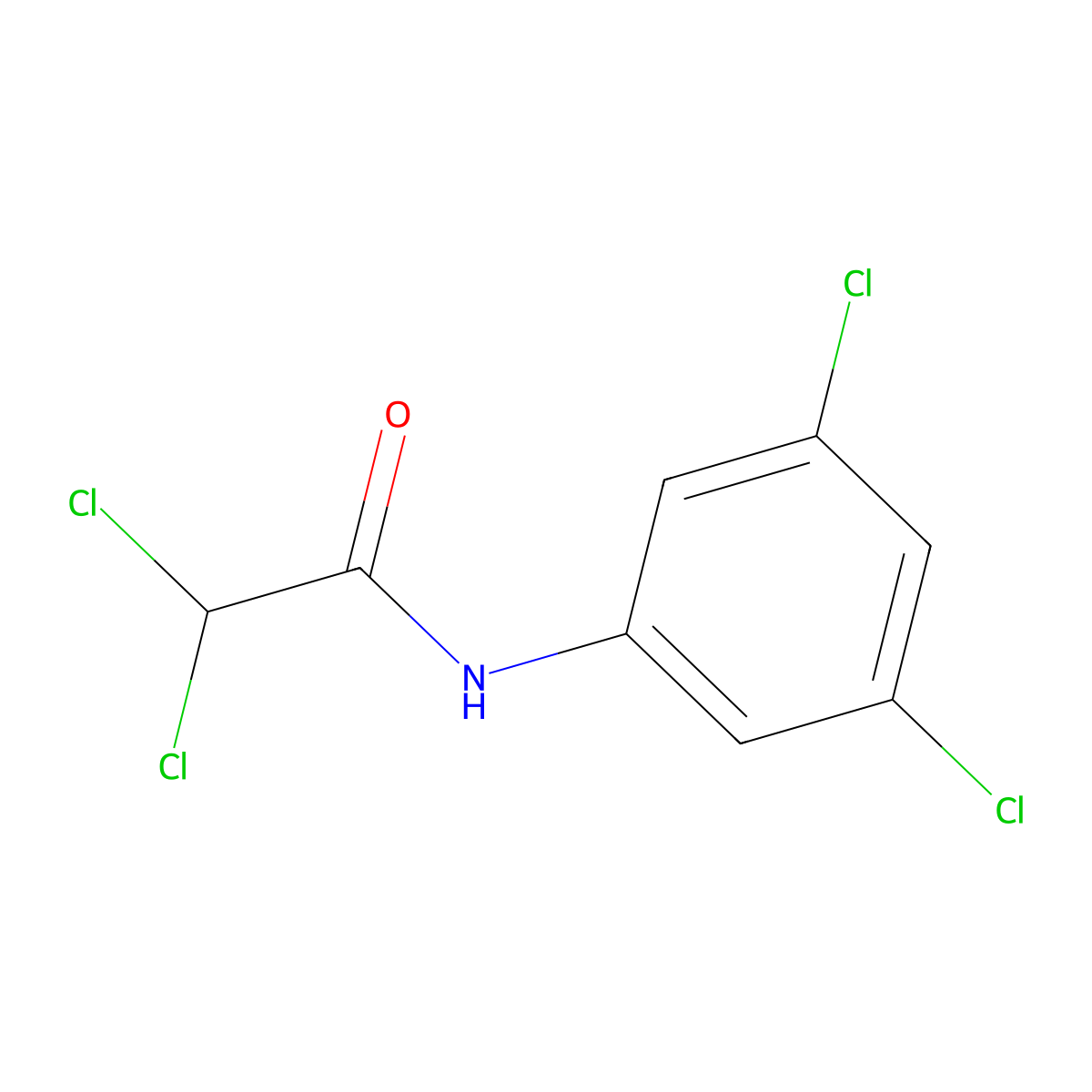 2,2-Dichloro-N-(3,5-dichlorophenyl)acetamide molecular structure, CAS 17641-00-8