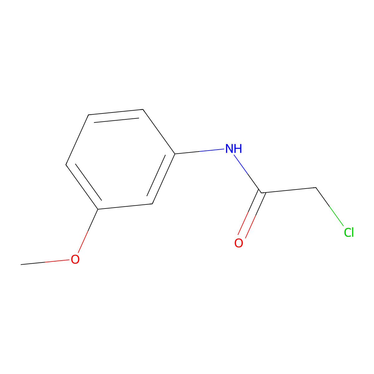 2-chloro-N-(3-methoxyphenyl)acetamide molecular structure, CAS 17641-08-6