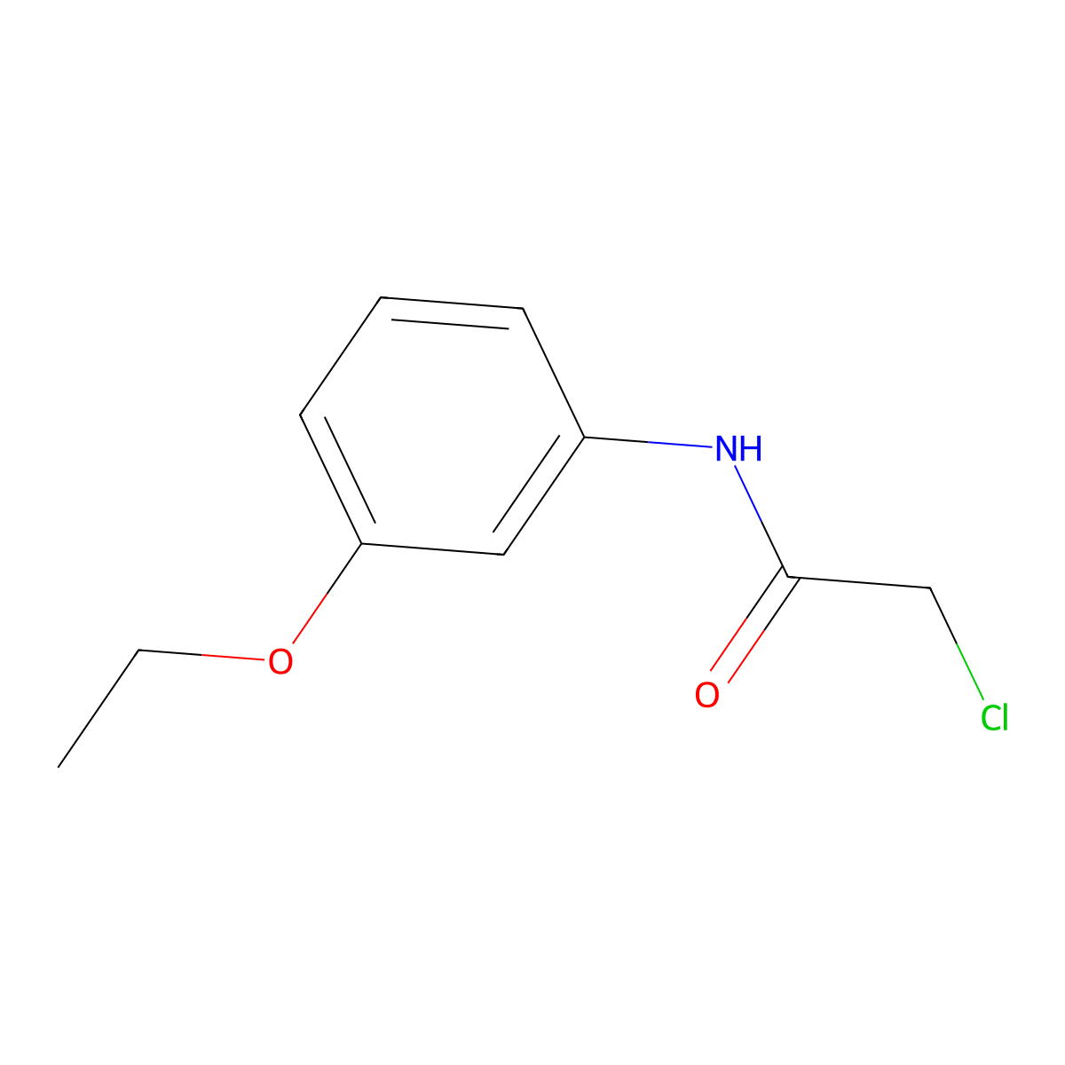 m-Acetophenetidide, 2-chloro- molecular structure, CAS 17641-12-2