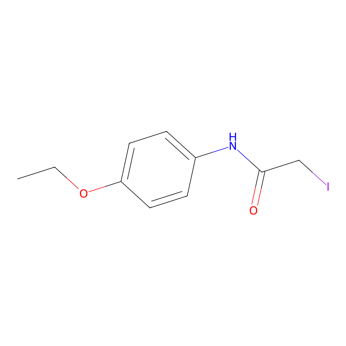 p-Acetophenetidide, 2-iodo- molecular structure, CAS 17641-13-3