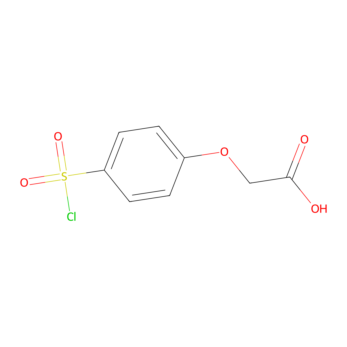 2-(4-(Chlorosulfonyl)phenoxy)acetic acid molecular structure, CAS 17641-39-3