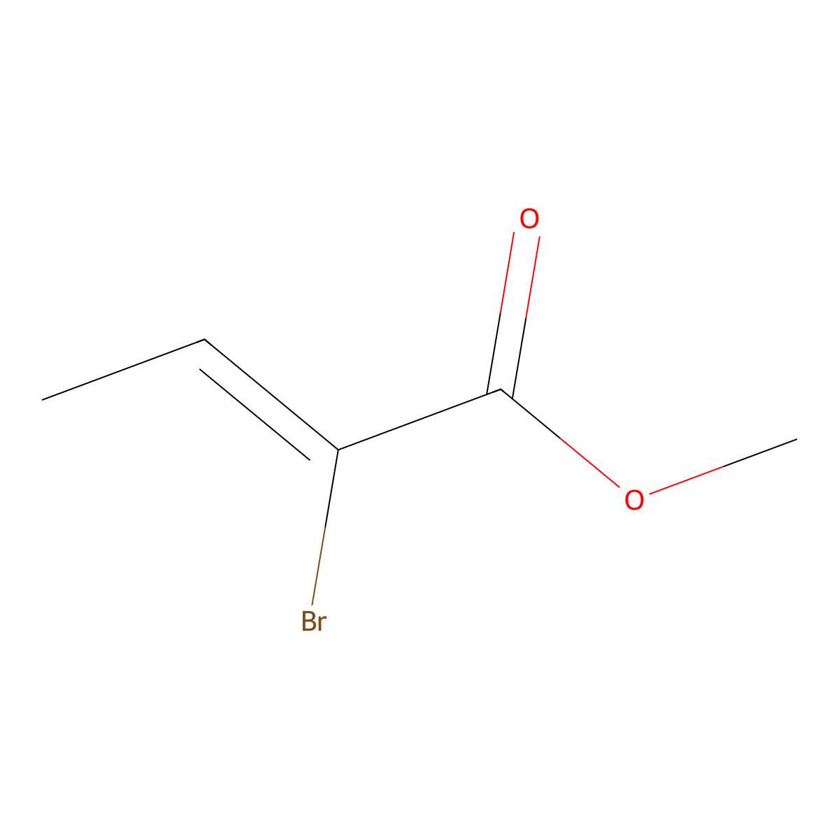 Methyl 2-bromo-2-butenoate molecular structure, CAS 17642-18-1
