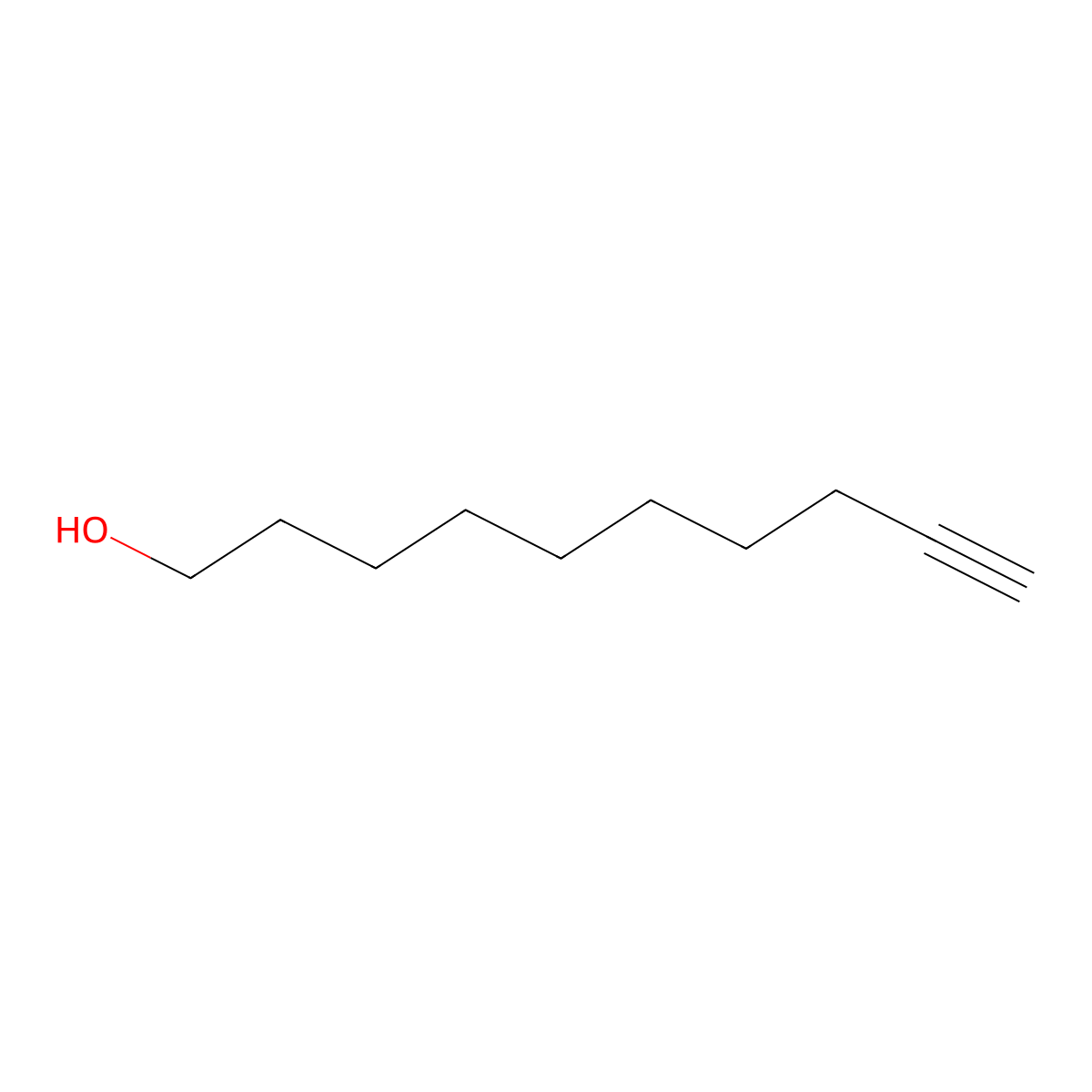 9-Decyn-1-ol molecular structure, CAS 17643-36-6