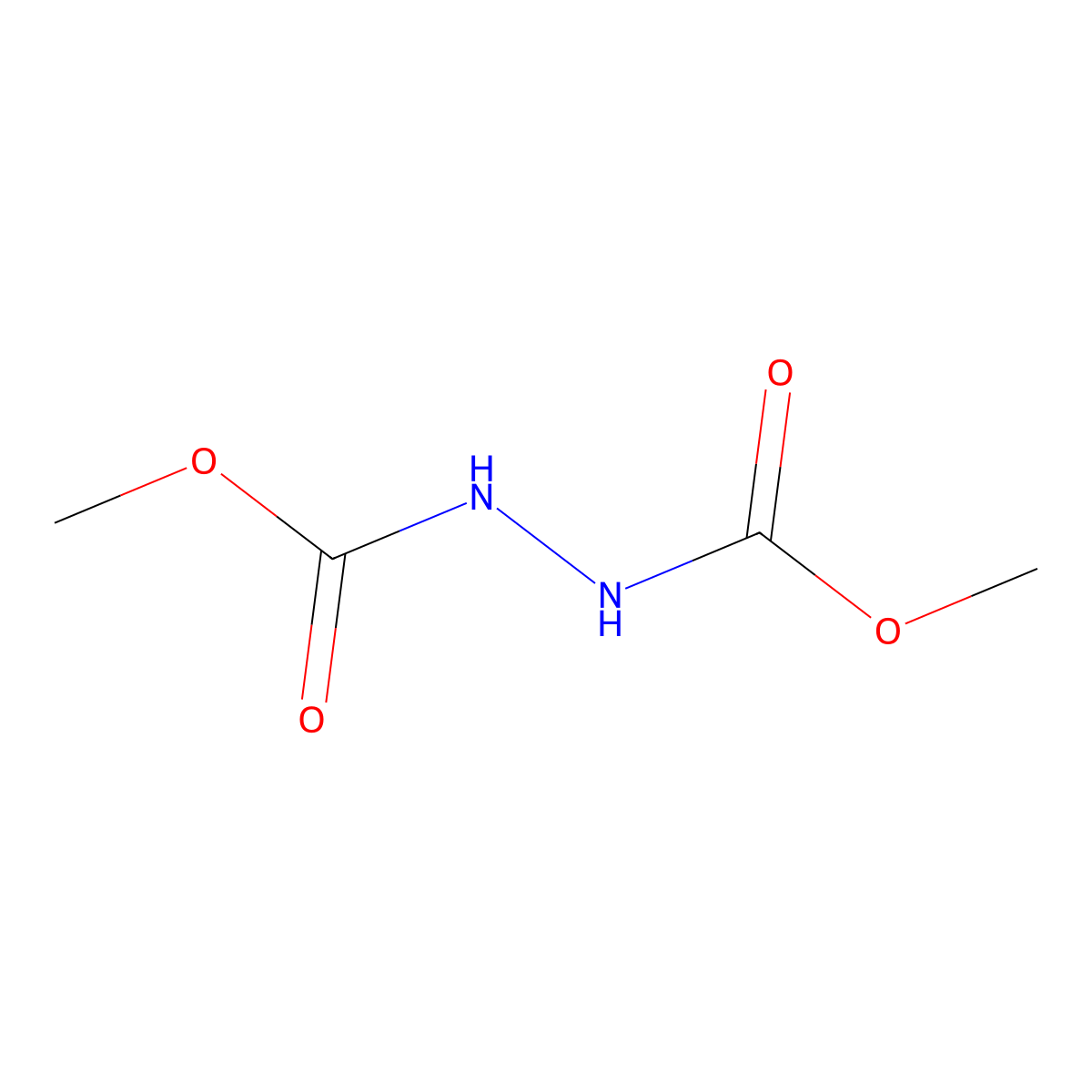 Methyl hydrazidodicarboxylate molecular structure, CAS 17643-54-8