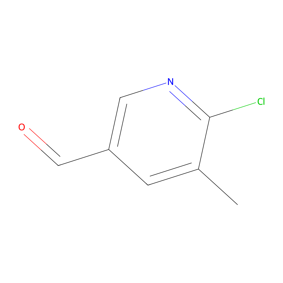 6-Chloro-5-methylpyridine-3-carbaldehyde molecular structure, CAS 176433-43-5