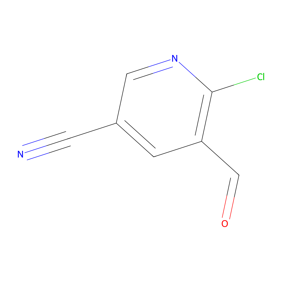 6-Chloro-5-formylpyridine-3-carbonitrile molecular structure, CAS 176433-63-9