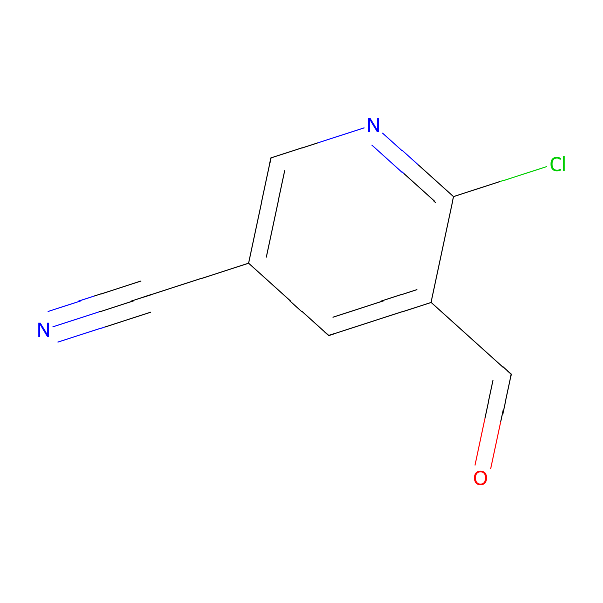 6-Chloro-5-formylpyridine-3-carbonitrile molecular structure, CAS 176433-63-9