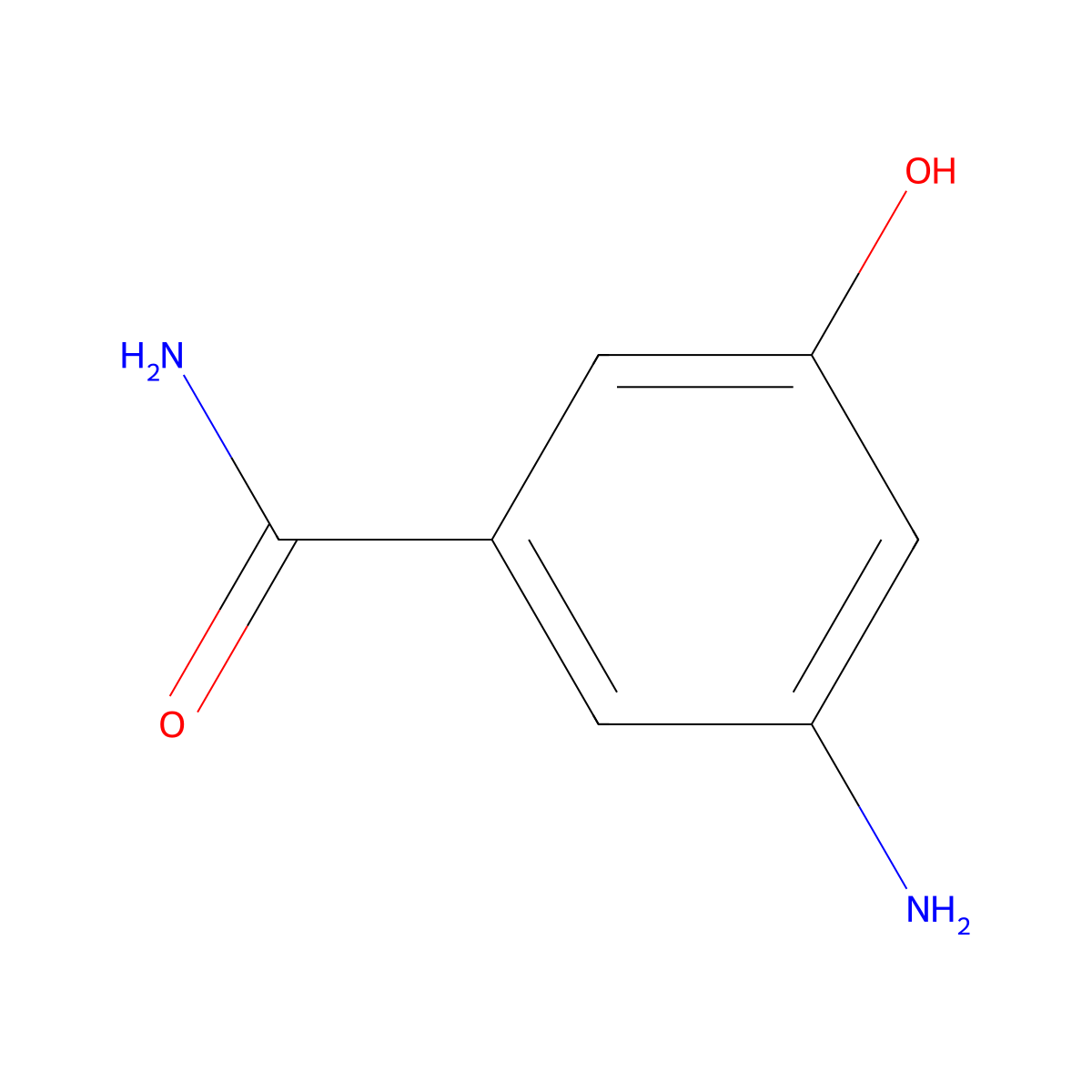 3-Amino-5-hydroxybenzamide molecular structure, CAS 176442-22-1