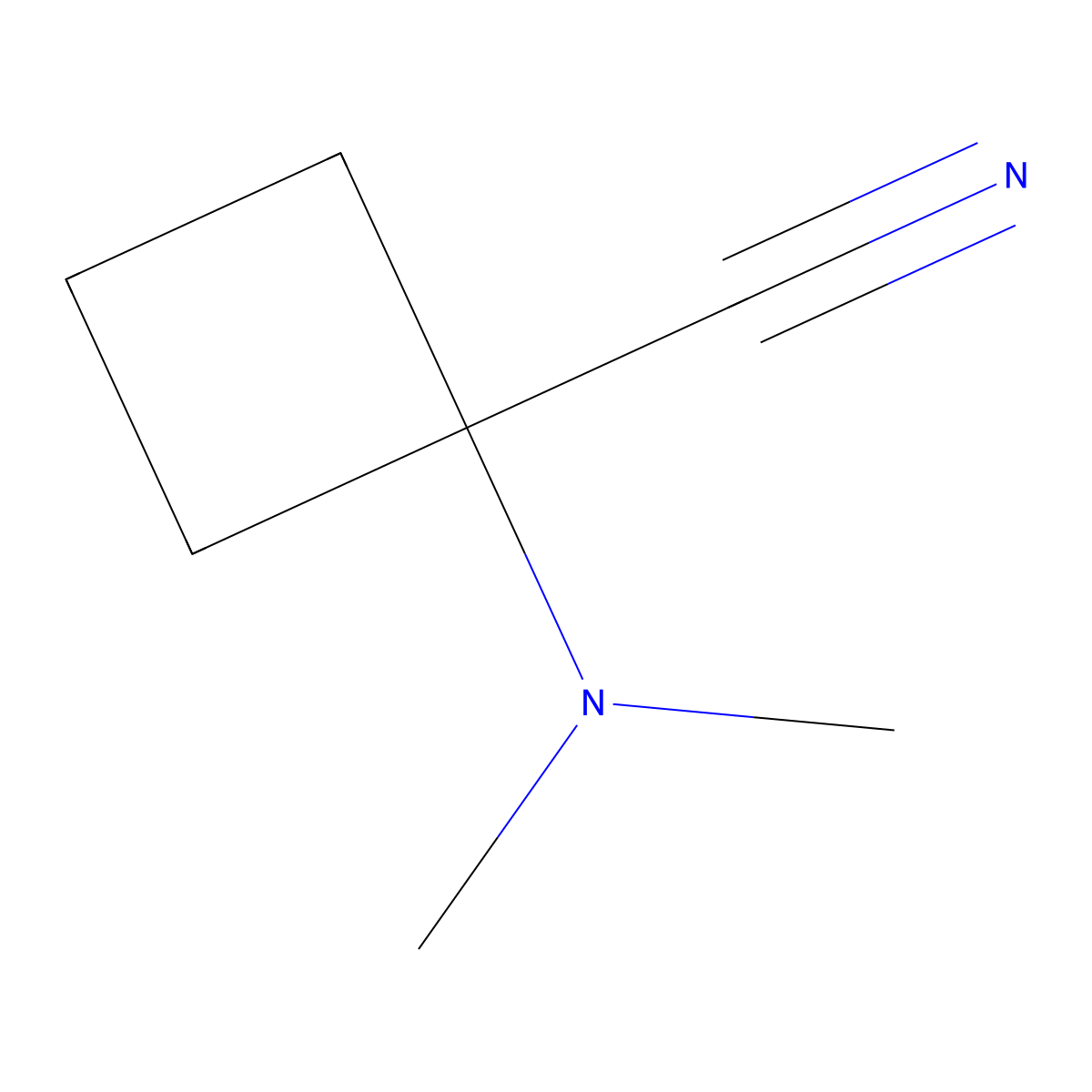 1-(Dimethylamino)cyclobutanecarbonitrile molecular structure, CAS 176445-74-2
