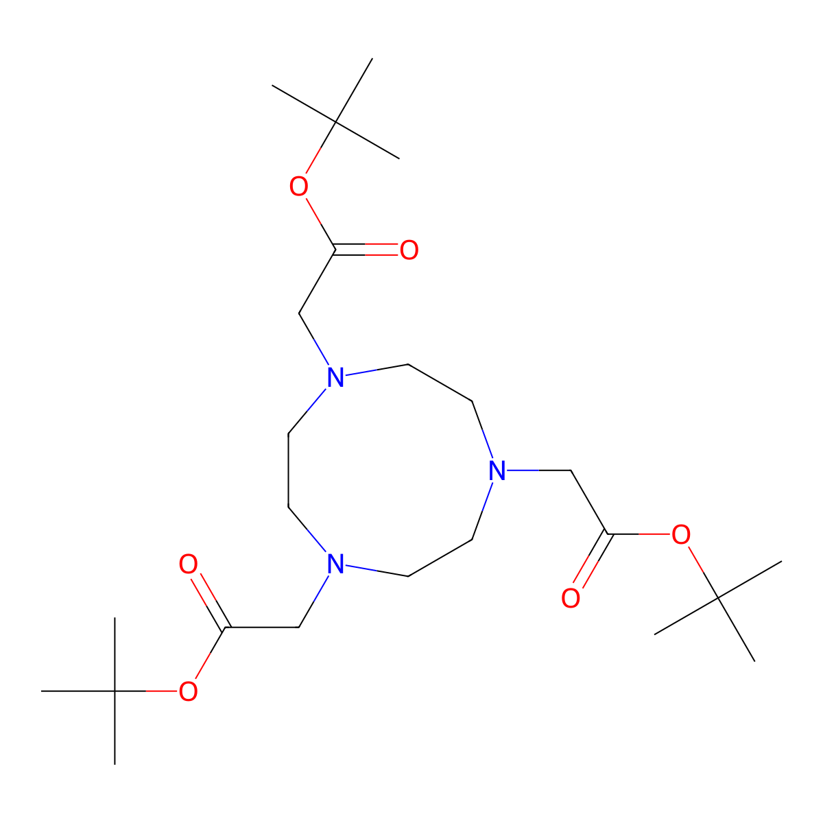 Nota-tri(T-BU ester) molecular structure, CAS 176446-05-2