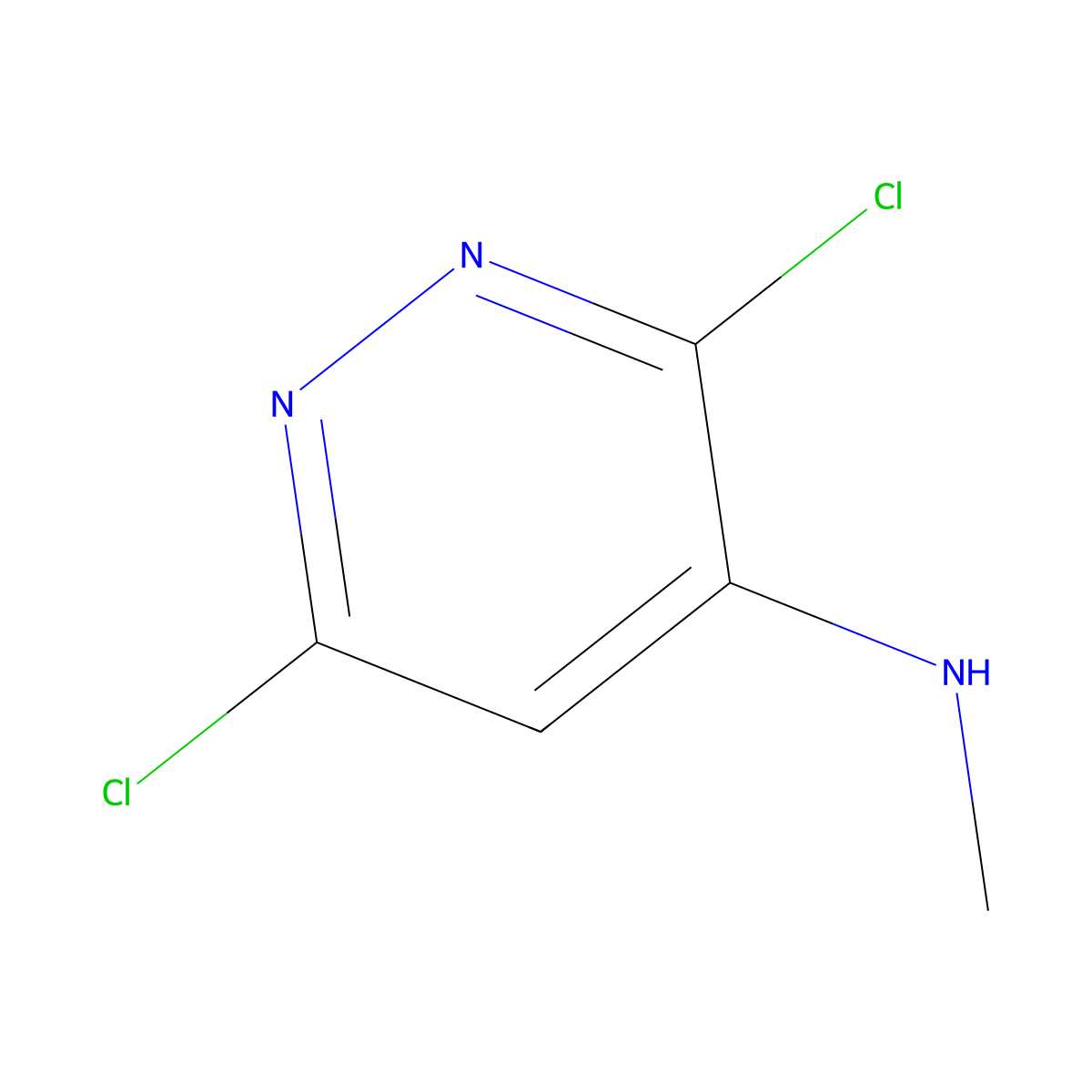 3,6-dichloro-N-methylpyridazin-4-amine molecular structure, CAS 17645-06-6